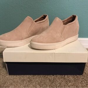 Caslon Brushed Suede Wedge Sneakers – Fig – Size 8